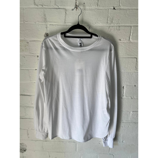 M.A Dainty Baxter White Long-sleeved Tee