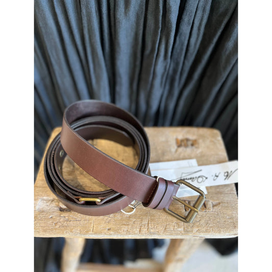M.A Dainty Lasso Belt - Choc/Brass