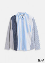 Essentiel Antwerp Hemix Patchwork Shirt - Aqua