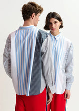 Essentiel Antwerp Hemix Patchwork Shirt - Aqua