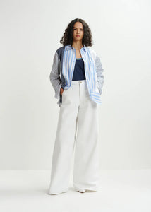 Essentiel Antwerp Hemix Patchwork Shirt - Aqua