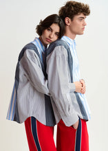Essentiel Antwerp Hemix Patchwork Shirt - Aqua