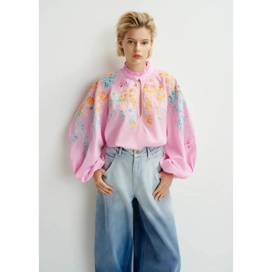 Essentiel Antwerp Hitrus Appliqued Detail Top