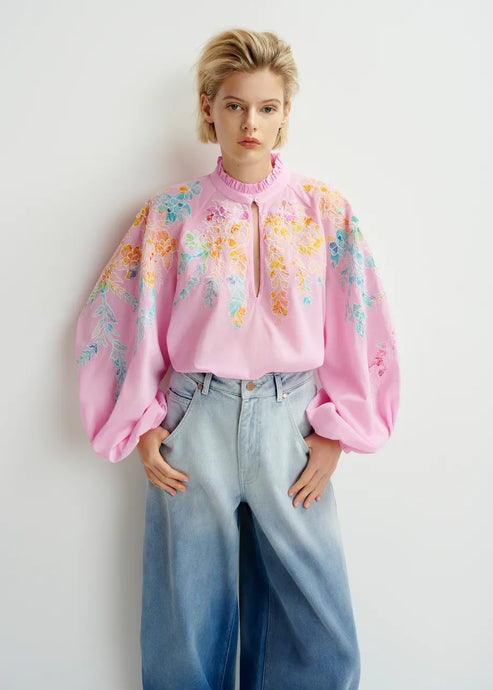 Essentiel Antwerp Hitrus Appliqued Detail Top