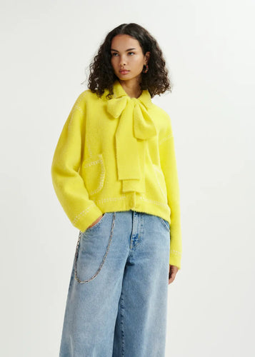 Essentiel Antwerp Hoops Jacket - Lemon Zest