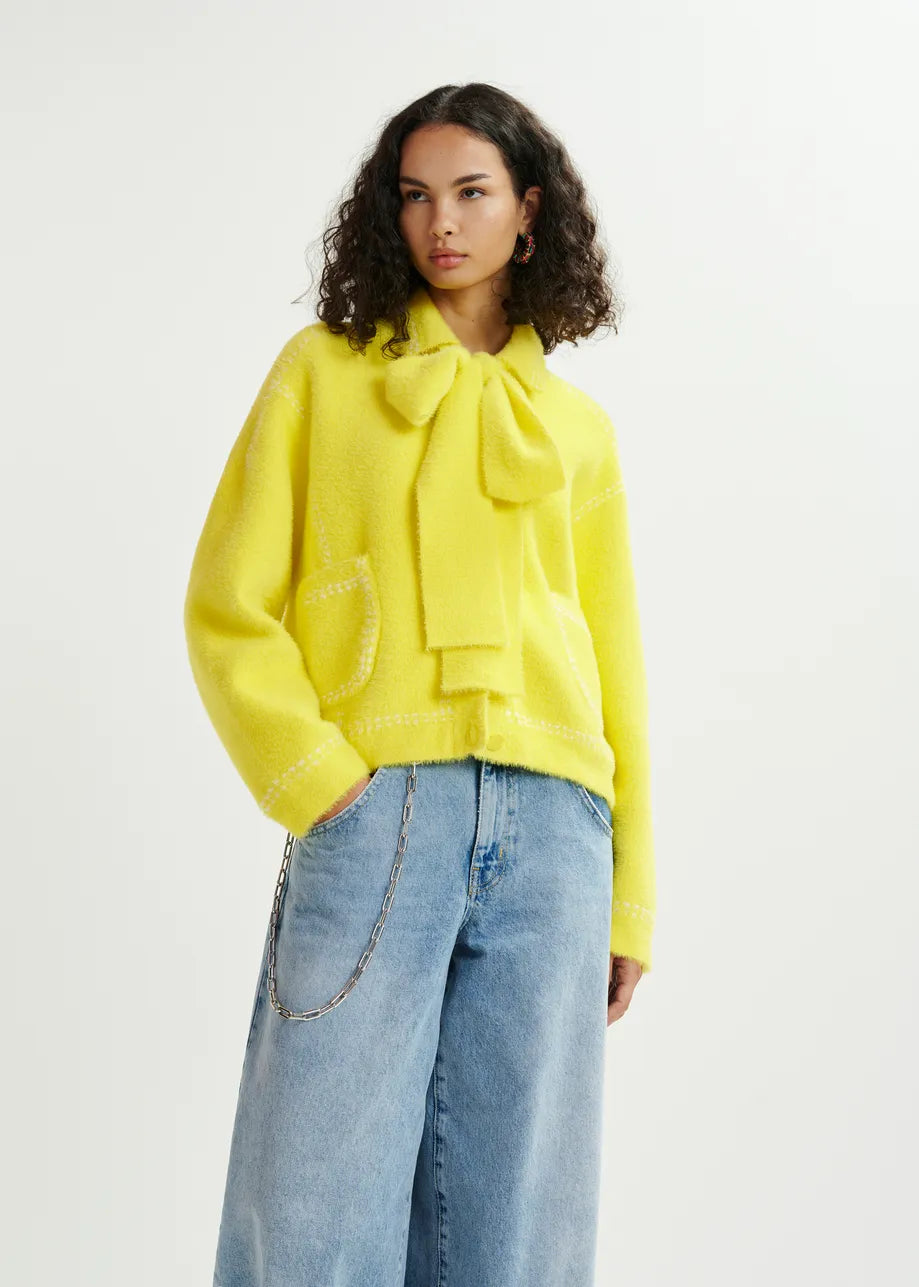 Essentiel Antwerp Hoops Jacket - Lemon Zest