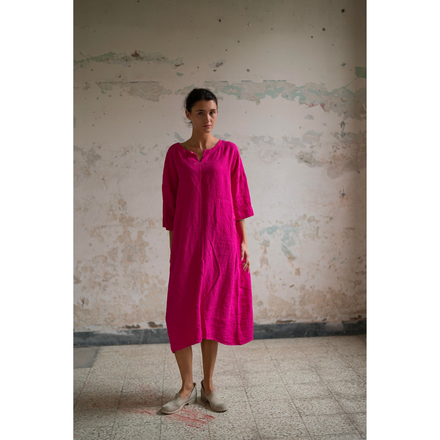 Hannoh + Wessel Dora Dress 261 105 - Fuchsia