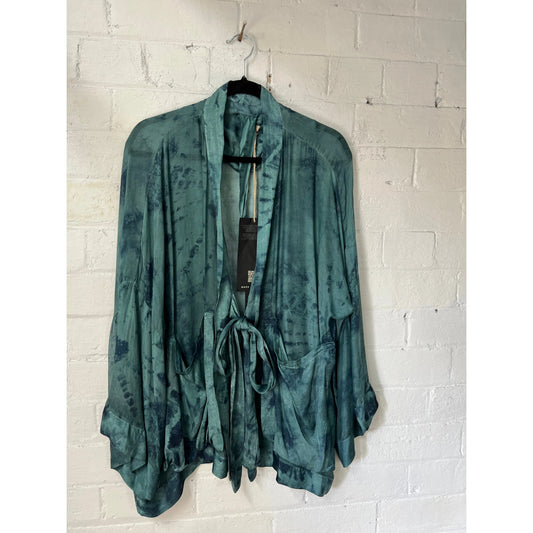 Sanctamuerte Jacket S369 - Tiffany Marine/Print