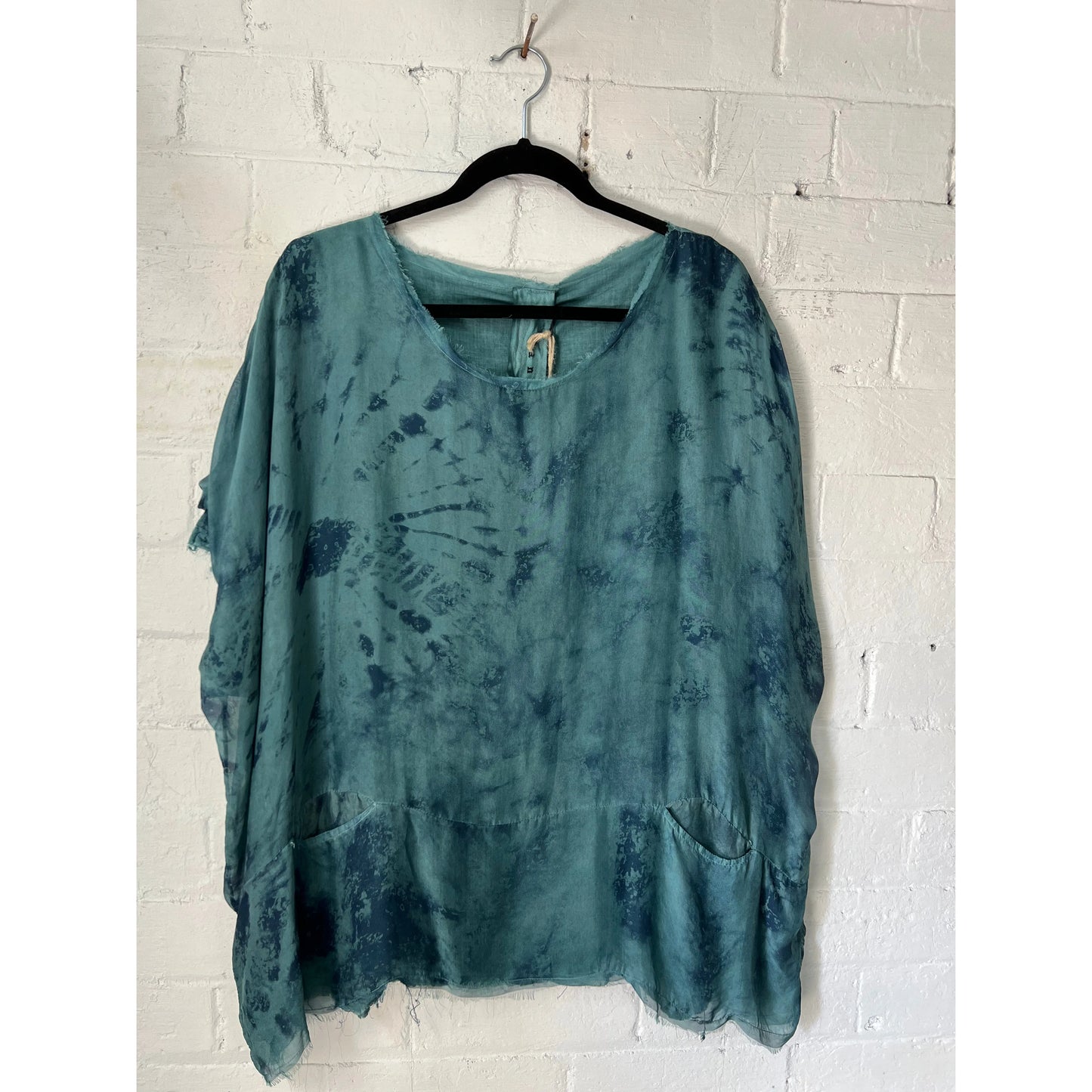 Sanctamuerte Top S277 - Tiffany Marine Print