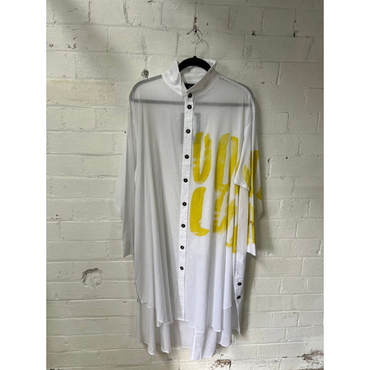 Moyuru Blouse 002 - White/Yellow