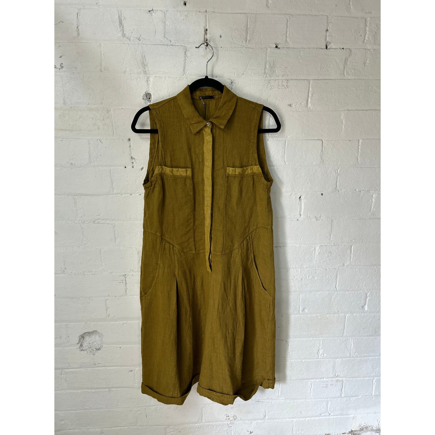 Transit Stripe Linen Playsuit A106