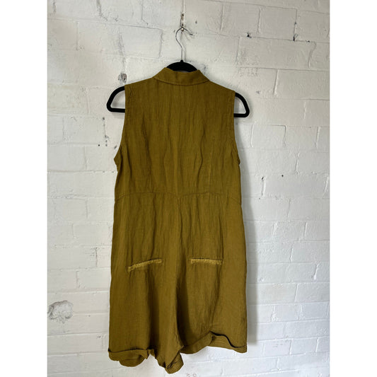 Transit Stripe Linen Playsuit A106