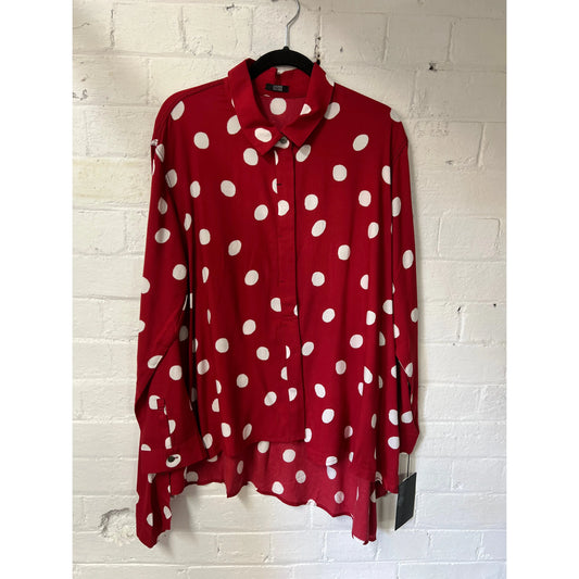 Moyuru Blouse 438 - Red/White