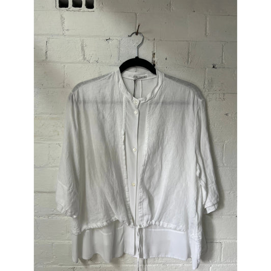 Transit Linen Layered Shirt Jacket E143