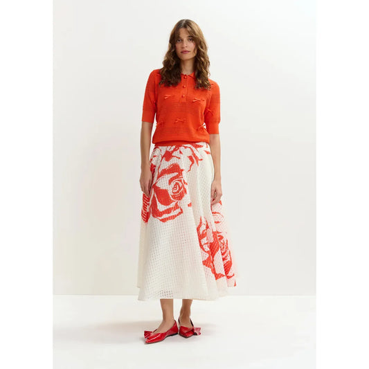 Essentiel Antwerp Jango Skirt - Off White/Red