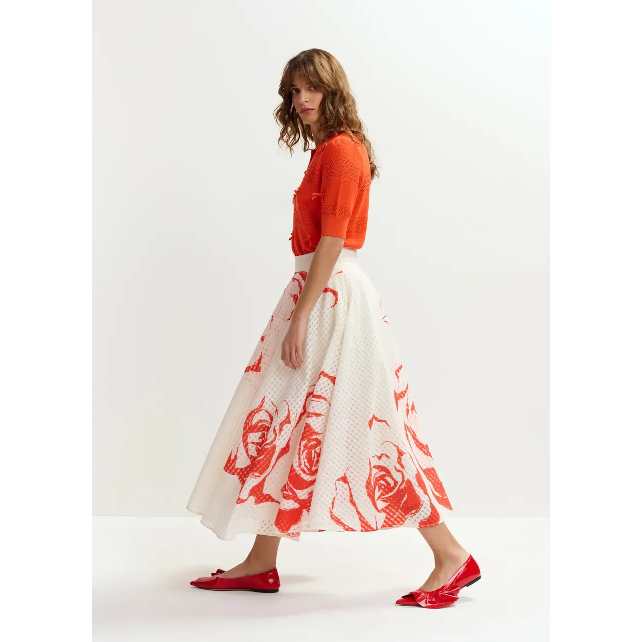Essentiel Antwerp Jango Skirt - Off White/Red
