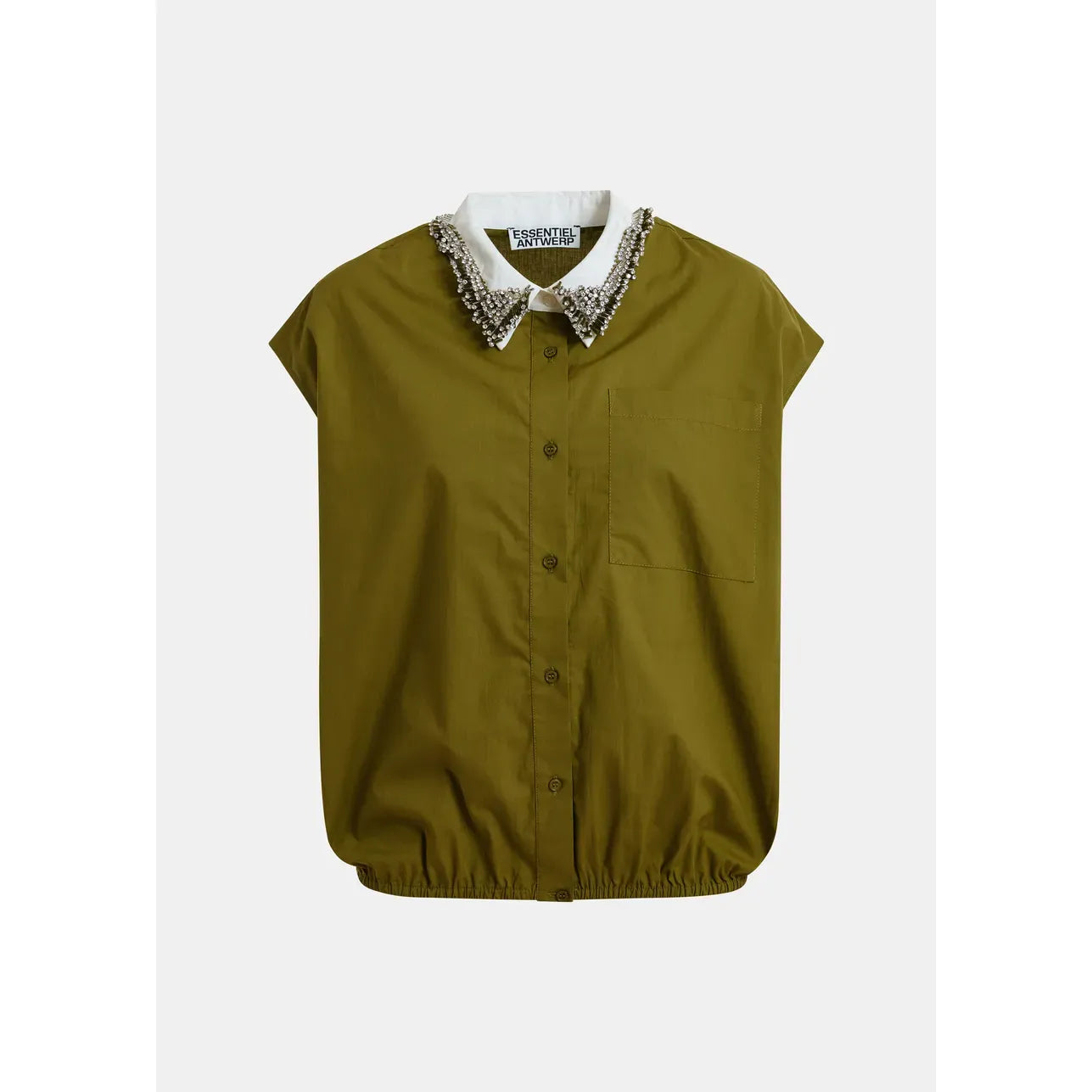 Essentiel Antwerp Janky Beaded Collar Shirt