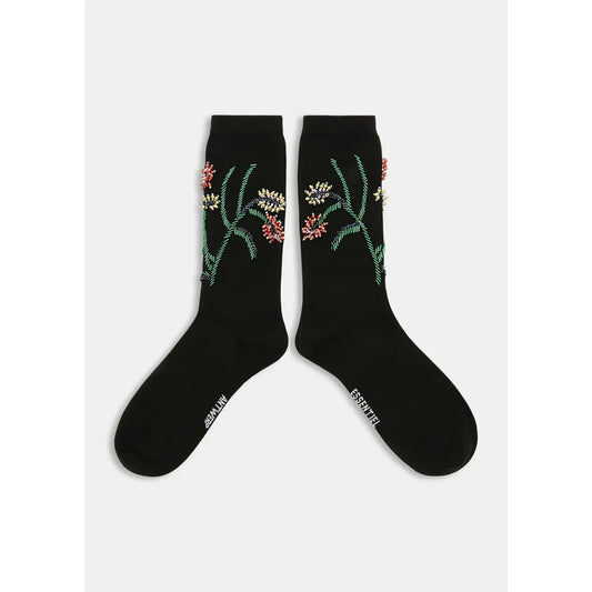 Essentiel Antwerp Jinto Embroidered Socks - Black