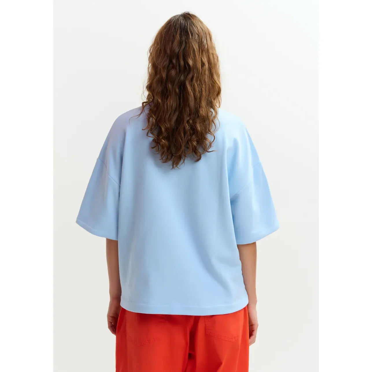 Essentiel Antwerp Jista Sweatshirt - Light Blue/Orange