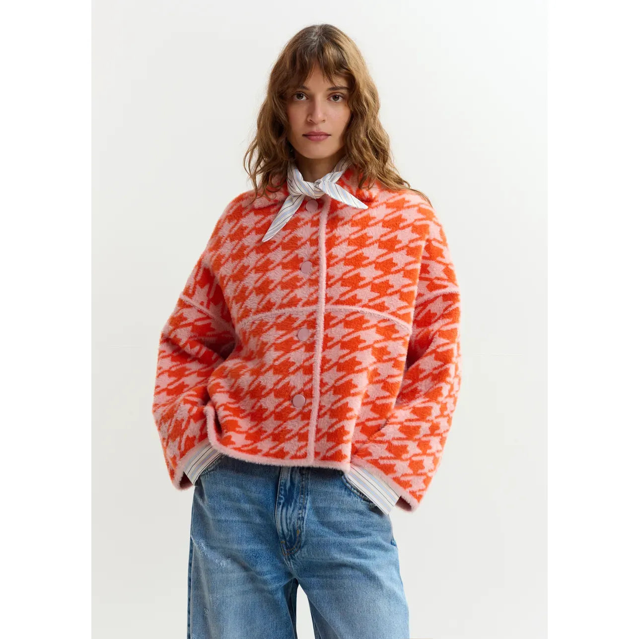 Essentiel Antwerp Joking Cardigan - Dusty Pink/Orange