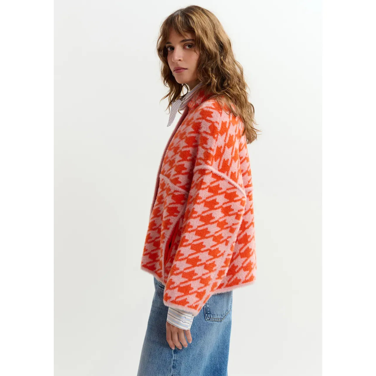Essentiel Antwerp Joking Cardigan - Dusty Pink/Orange