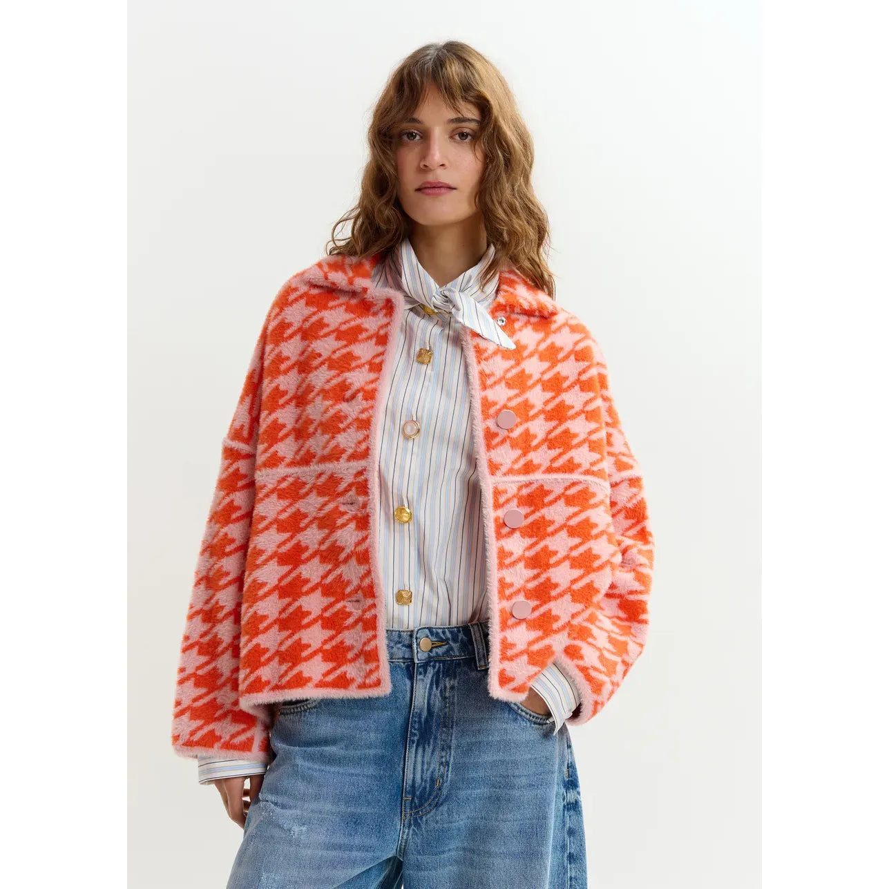 Essentiel Antwerp Joking Cardigan - Dusty Pink/Orange