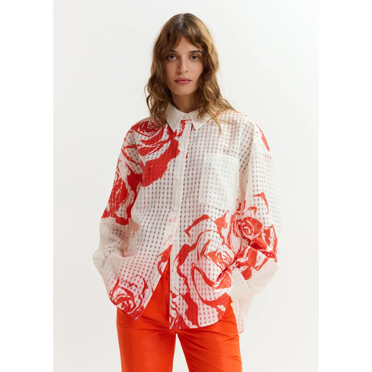 Essentiel Antwerp Jorange Shirt - Off White/Orange