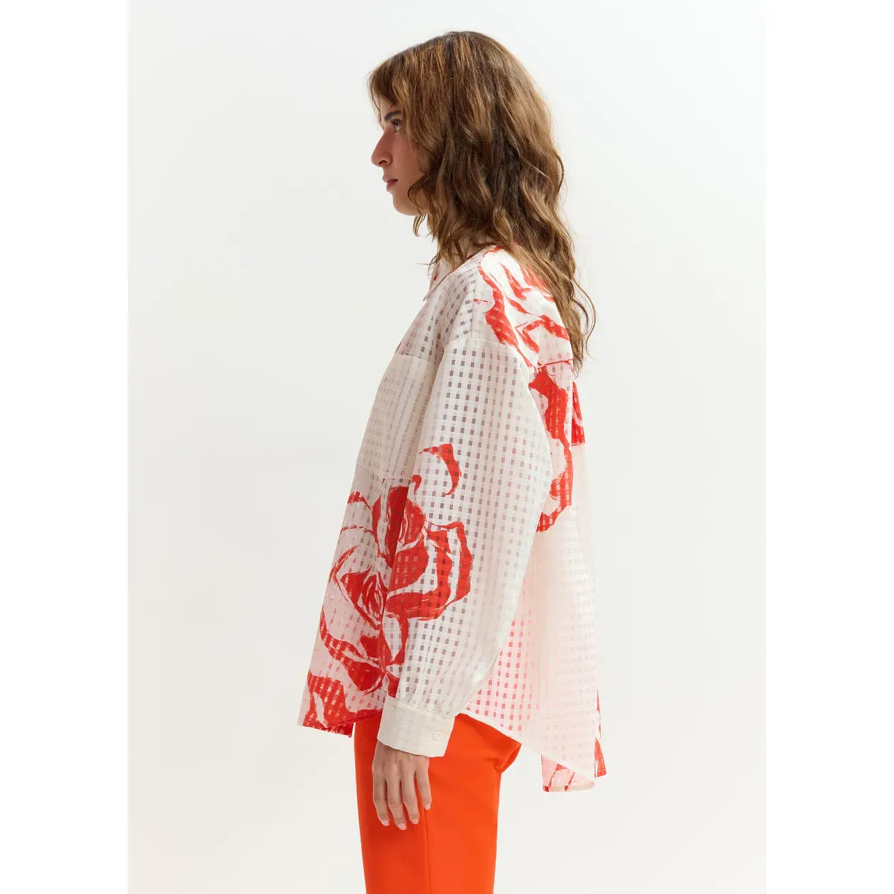 Essentiel Antwerp Jorange Shirt - Off White/Orange