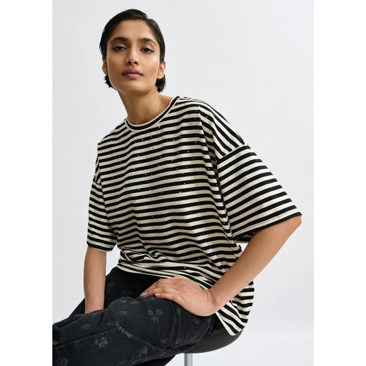 Essentiel Antwerp Joste T-Shirt - Black/White