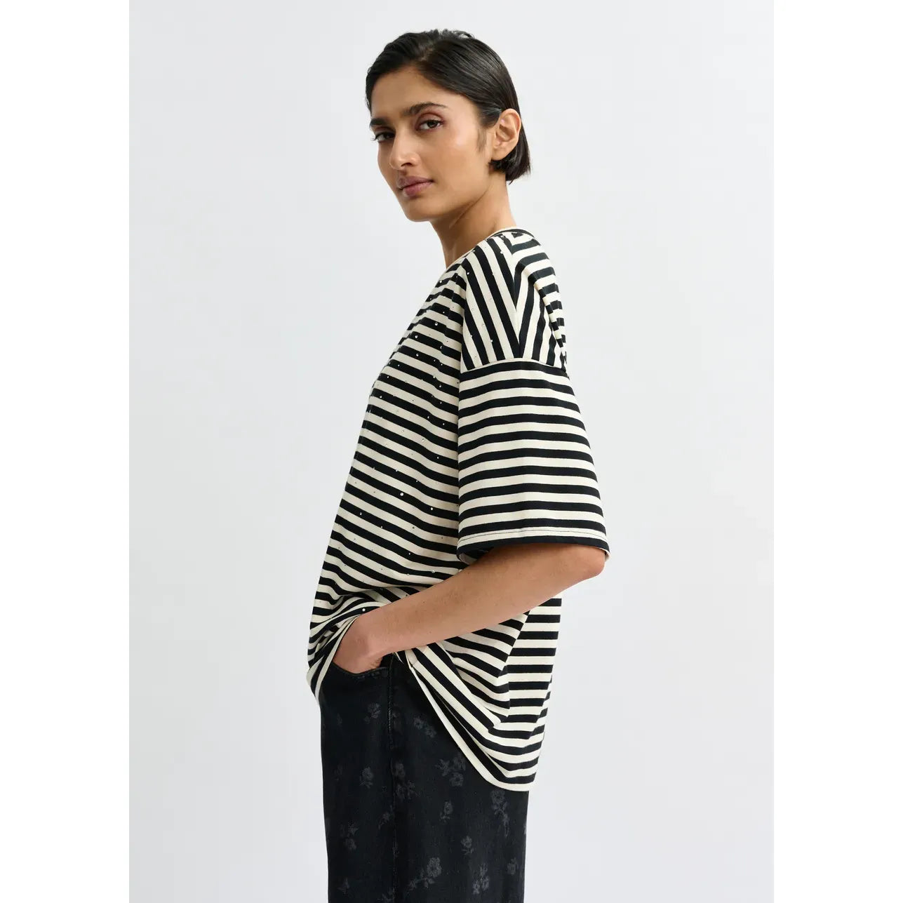 Essentiel Antwerp Joste T-Shirt - Black/White