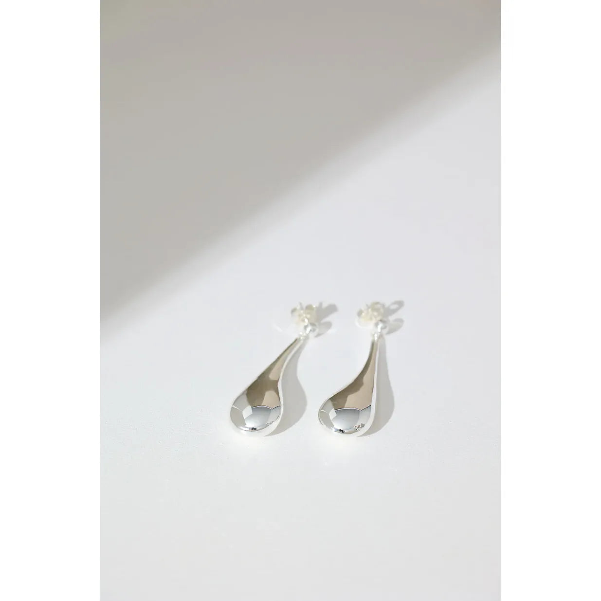 Jacquie Starr Hollow Form Tear Drop Earrings - Long