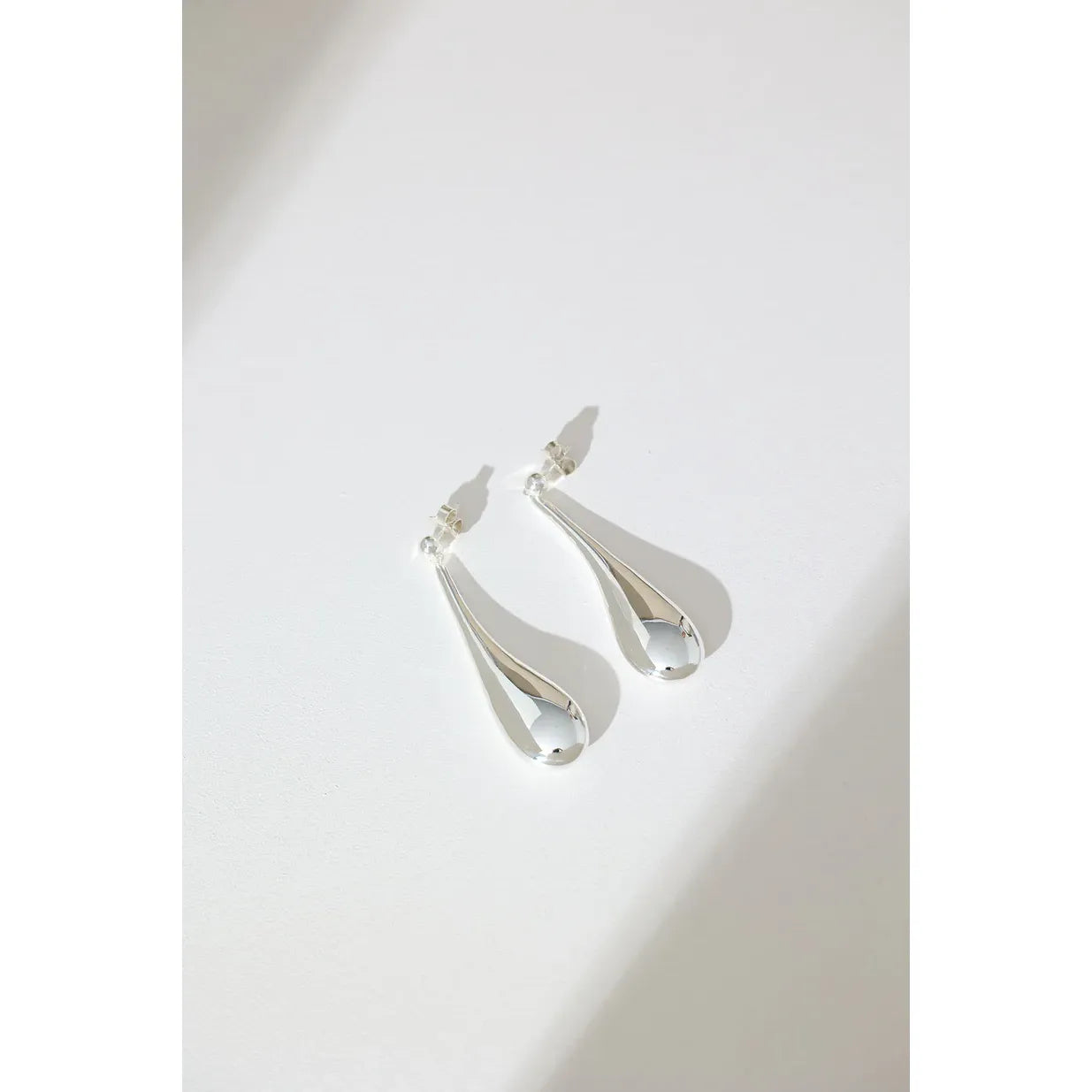 Jacquie Starr Hollow Form Tear Drop Earrings - Long