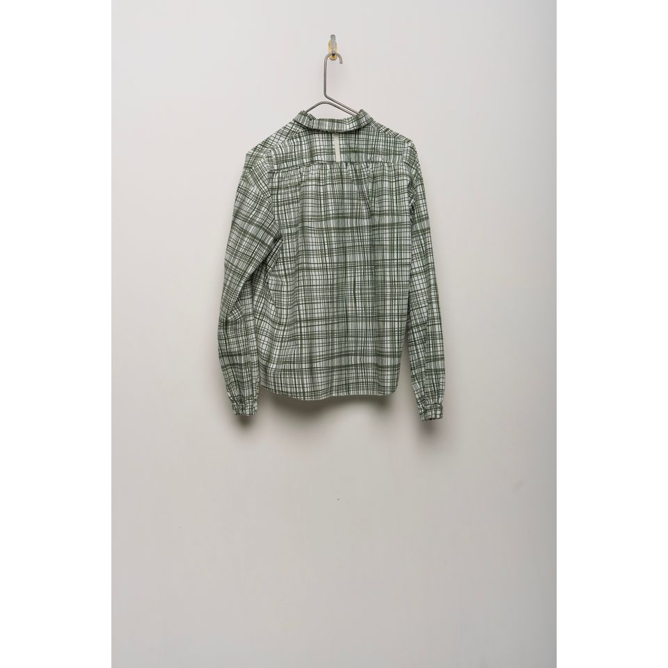 Hannoh + Wessel Catrine Shirt 262 382P - Olive Plaid