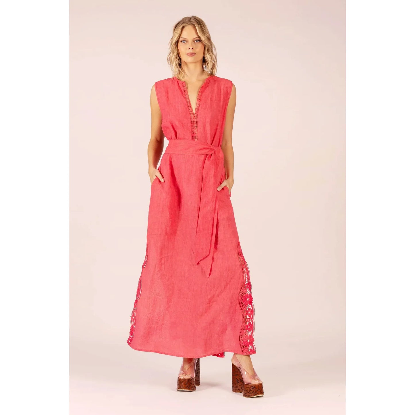 LOLA Australia Stella Lace Dress - Watermelon