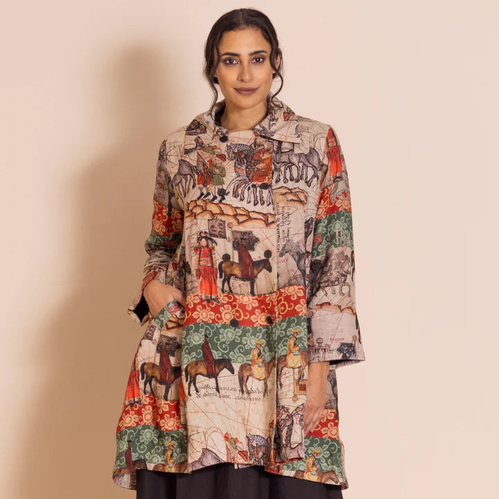 Megan Salmon Swing Coat - Marco Polo