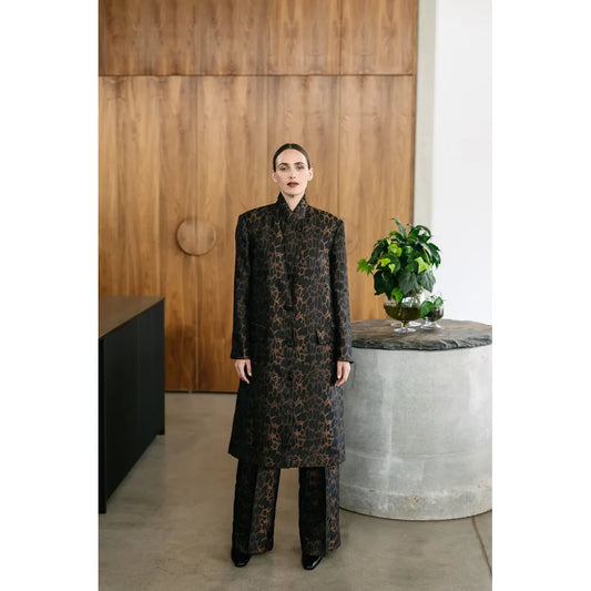 M.A Dainty Bellhop Coat - Leopard