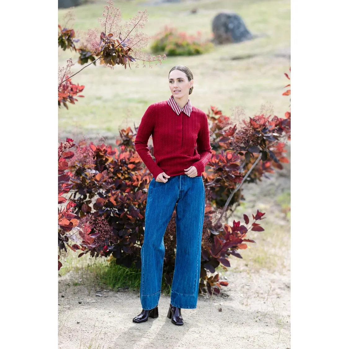 M.A Dainty Kindle Jumper - Crimson