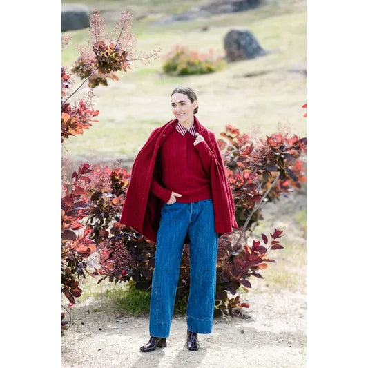 M.A Dainty Sparks Cardigan - Crimson