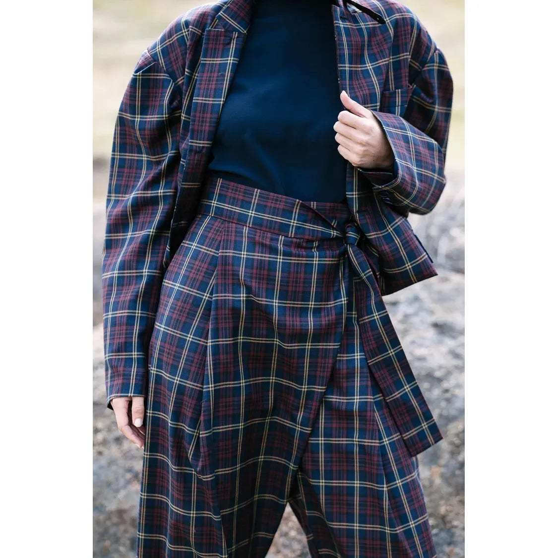 M.A Dainty Provador Check Pant - Red/Navy Check