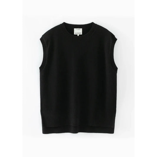 ALEGER Cashmere Longline Tank 345 - Black