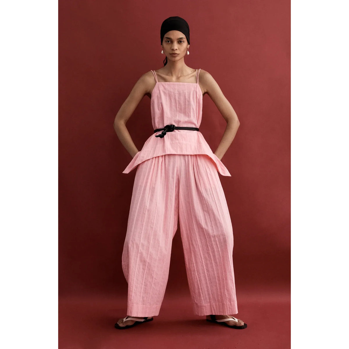 Foemina Neena Top - Watermelon Check Cotton