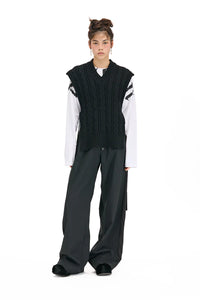 Nom*d Cable-Tie Warmer Vest - Black