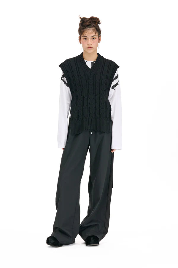 Nom*d Cable-Tie Warmer Vest - Black