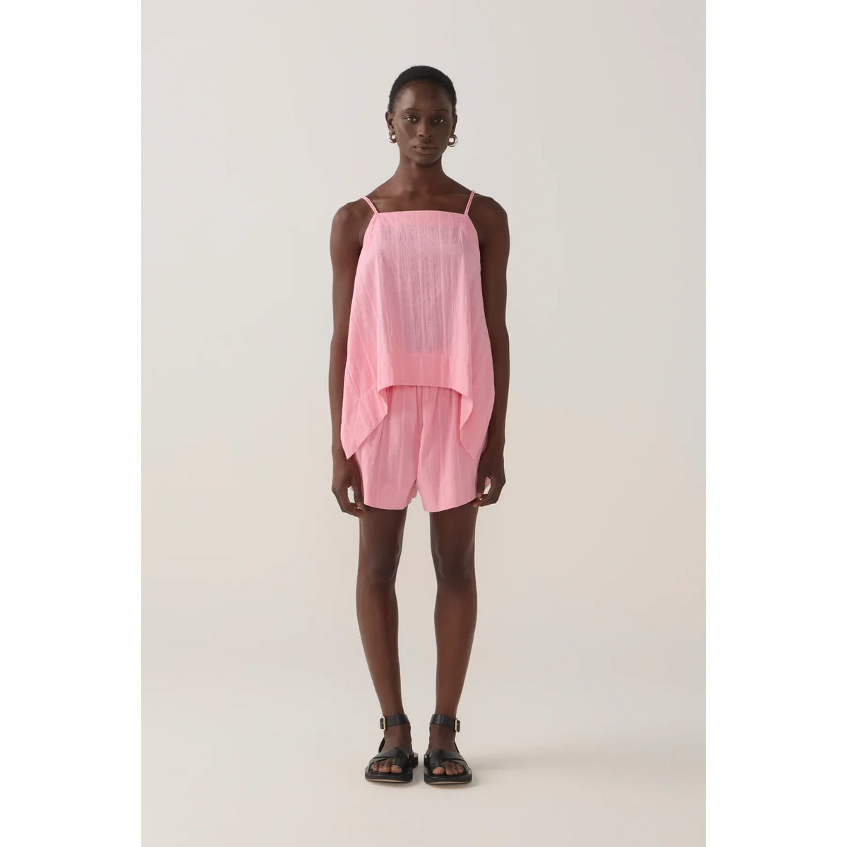Foemina Neena Top - Watermelon Check Cotton