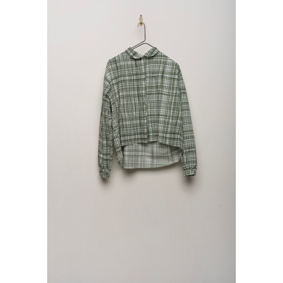 Hannoh + Wessel Catrine Shirt 262 382P - Olive Plaid
