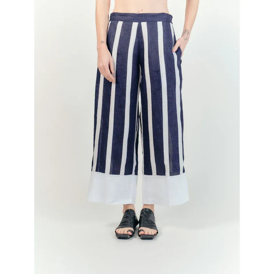 Label Label Leeton Pant - Navy/White