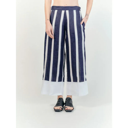 Label Label Leeton Pant - Navy/White