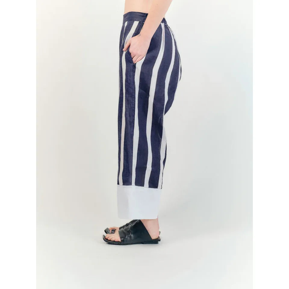 Label Label Leeton Pant - Navy/White