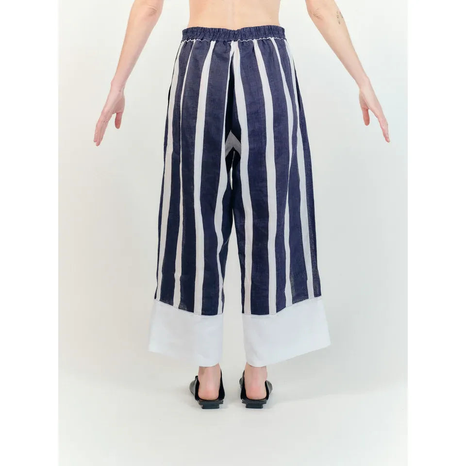 Label Label Leeton Pant - Navy/White