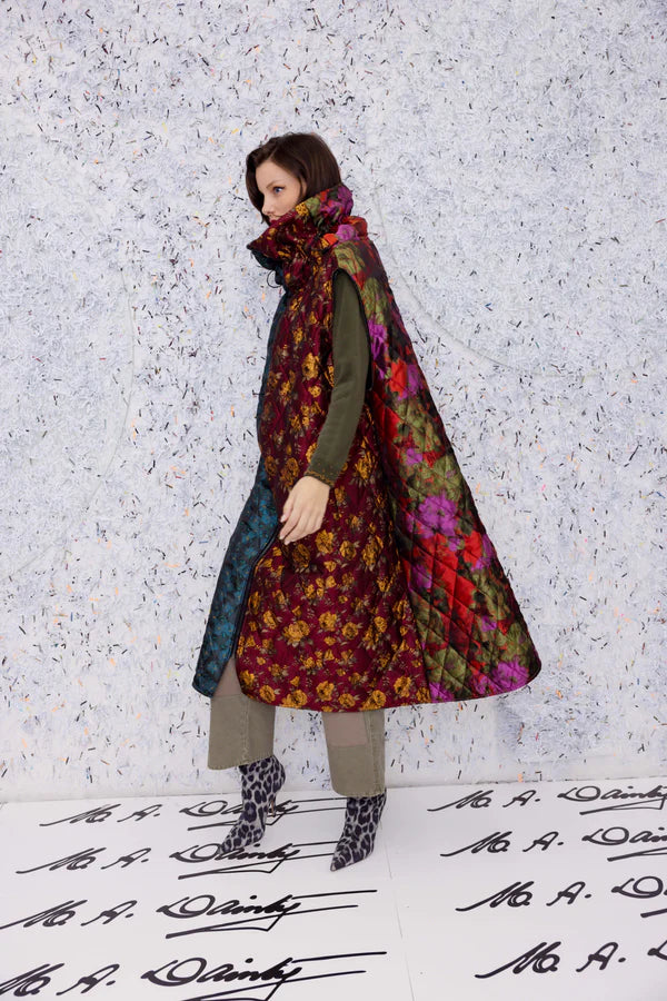 M.A Dainty Puff Coat - Multi Brocade
